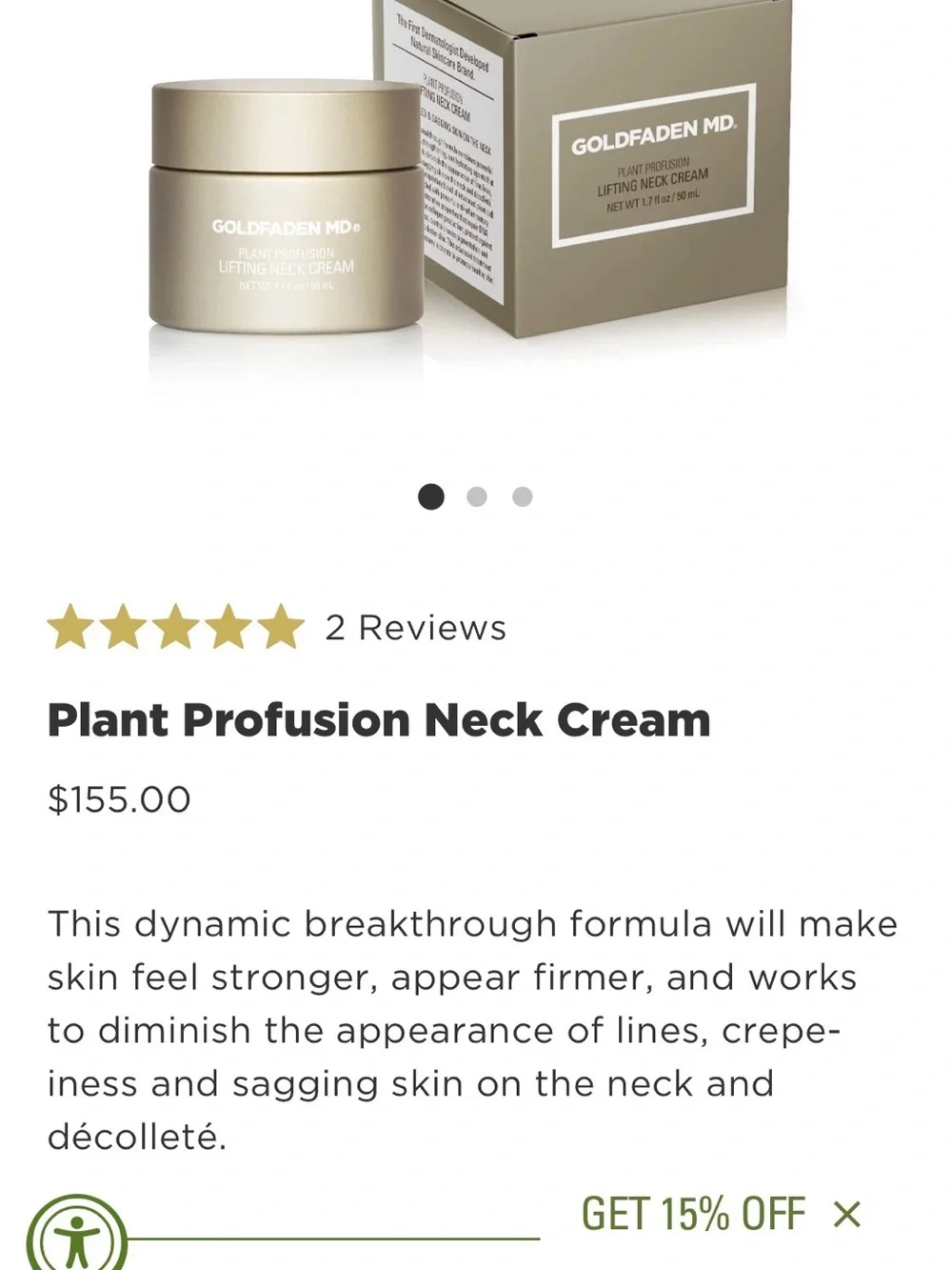 Plant Profusion Lifting Neck Cream - Green